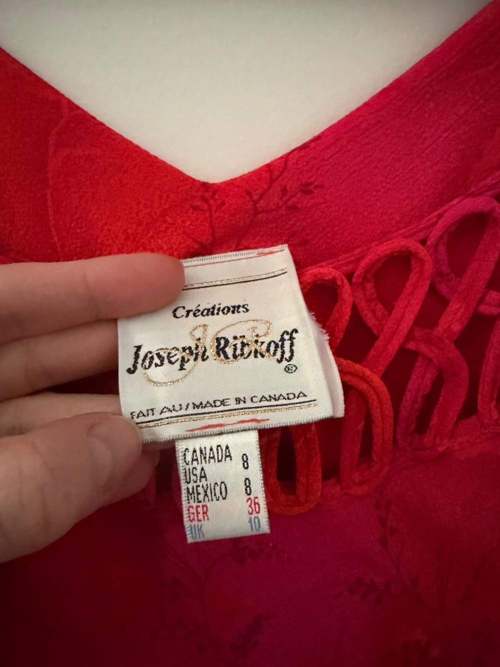 VINTAGE MADE IN CANADA: Joseph Ribkoff Maxi Dress - Size 8 - Picture 6 of 9